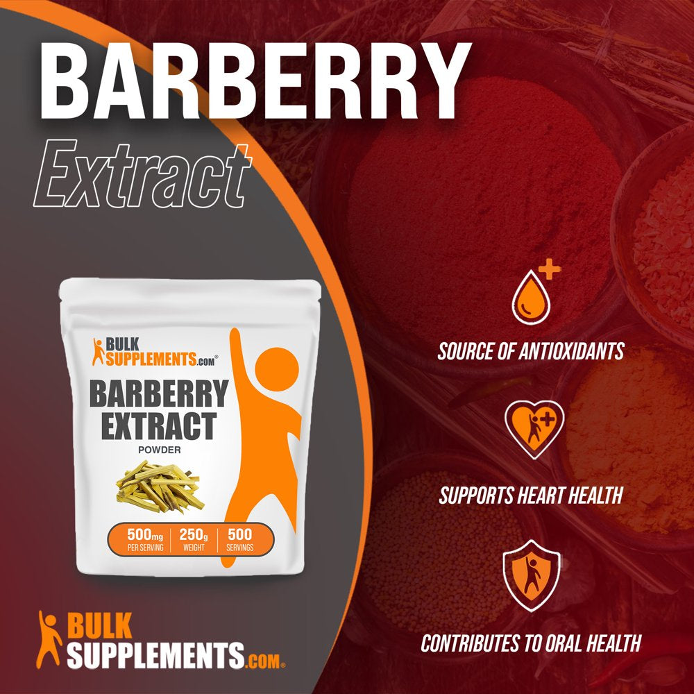 Bulksupplements.Com Barberry Extract Powder, 500Mg - Digestive Support Formula (250G - 500 Servings)