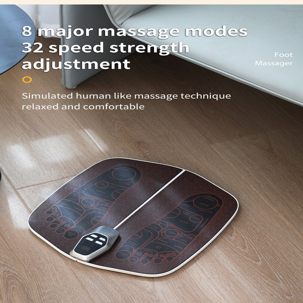 USB Charging Portable Intelligent EMS Massage Pad Foot Massager, Foot Massager for Neuropathy Feet Whole Body Massager for Neuropathy Foot Massager for Circulation and Pain Relief