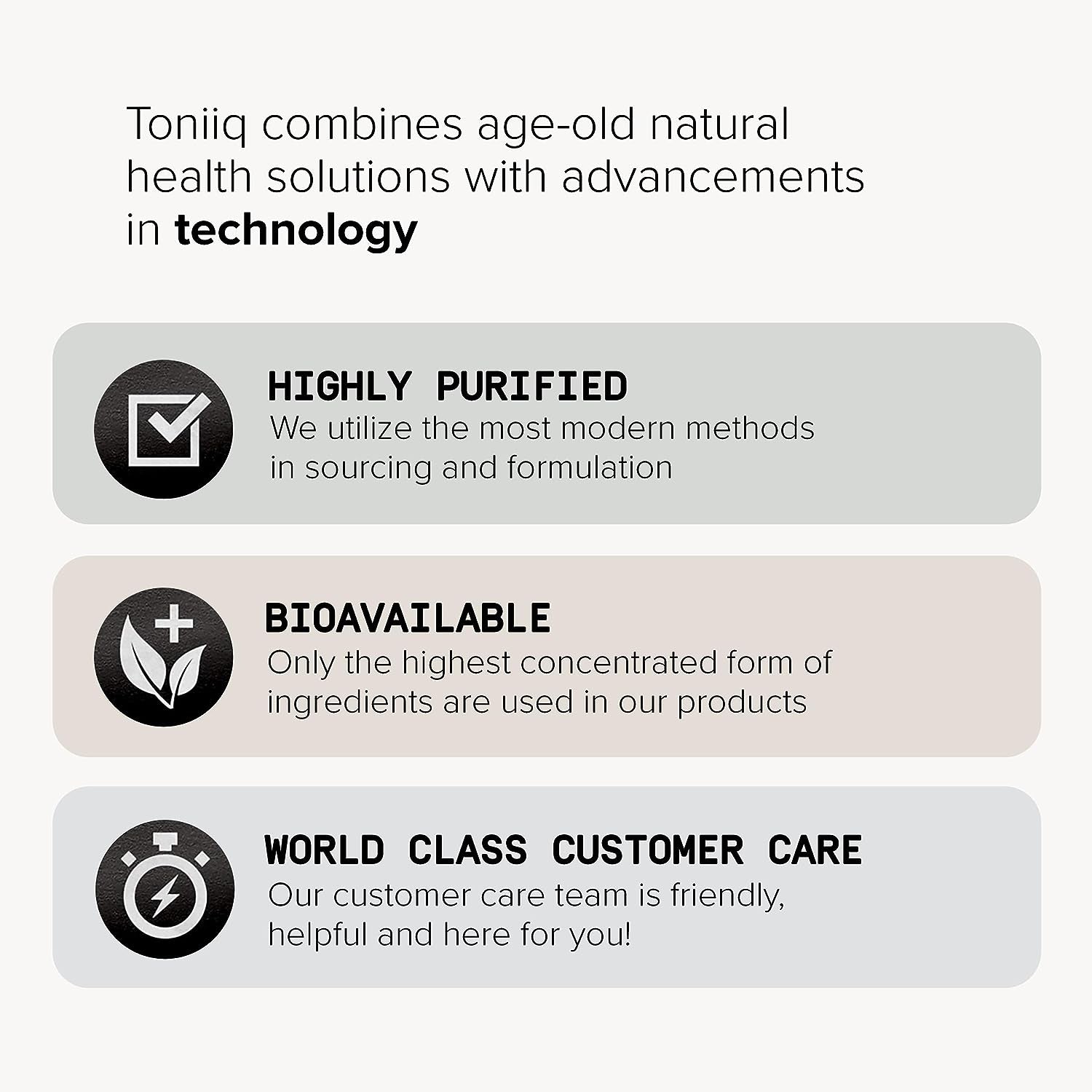 Toniiq 1300Mg NAC - 4 Month Supply - Min. 98%+ Tested Purity - Ultra High Strength Bioavailable NAC Cysteine Supplement - 240 Vegetarian N Acetyl Cysteine Capsules -Lab Tested TQ