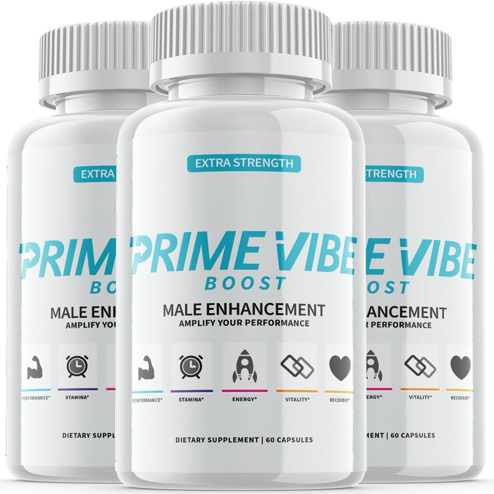 (3 Pack) Prime Vibe Boost - Dietary Supplement - 180 Capsules