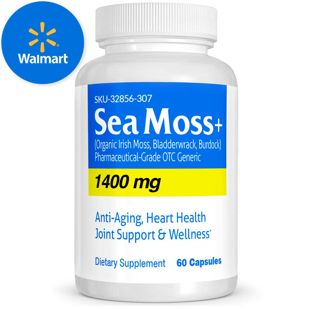 Sea Moss Pharmaceutical Grade OTC, Overall Wellness, 60 Pills, Vitasource