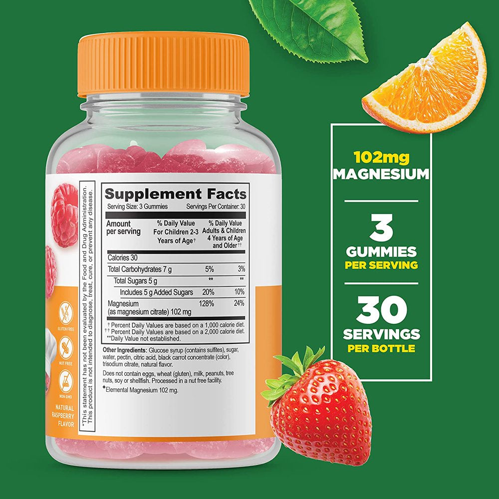 Lifeable Magnesium Citrate for Kids – 900 Mg - 90 Gummies