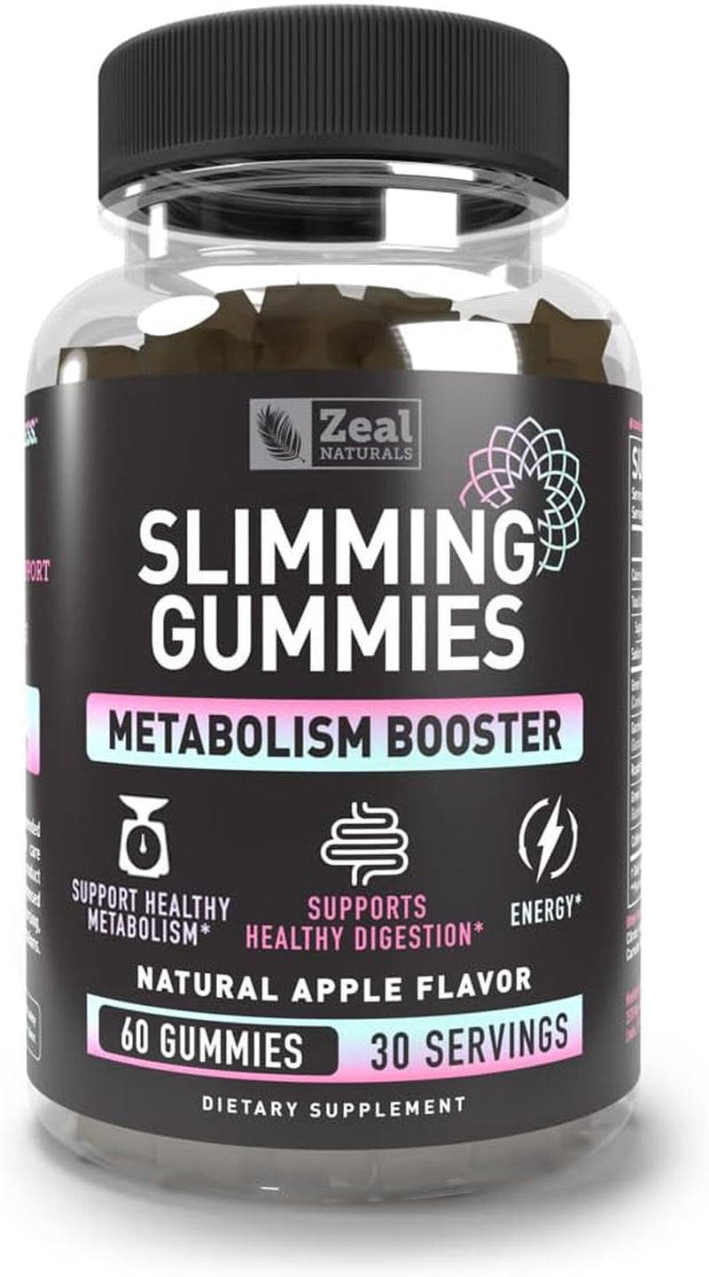 Zeal Naturals Healthy Metabolism Support Gummies | Supports Healthy Digestion, Appetite, and Energy | with Green Tea, Garcinia Cambogia, and Raspberry Ketones | Plant-Based & Gelatin Free | 60 Count