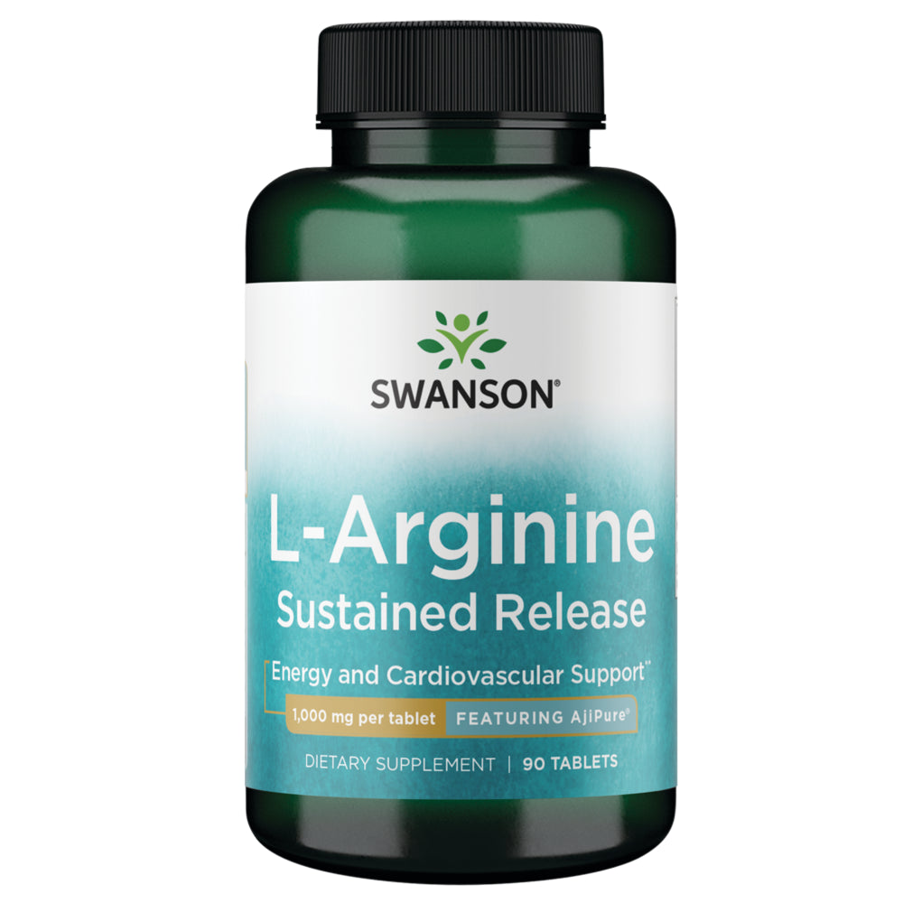 Swanson Ajipure L-Arginine Sustained-Release Tablet 1,000 Mg 90 Tablets