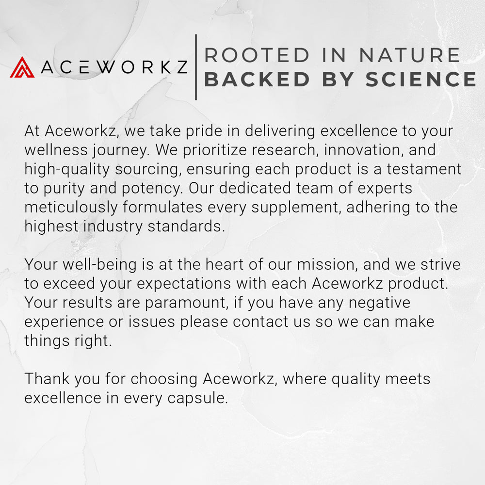 ACEWORKZ Premium Berberine HCL 1200Mg - 97% Tested Purity - Blood Sugar, Weight Management, Cardiovascular, Immune Support Supplement