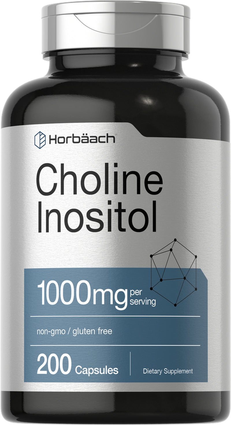 Choline and Inositol | 1000Mg | 200 Capsules | by Horbaach