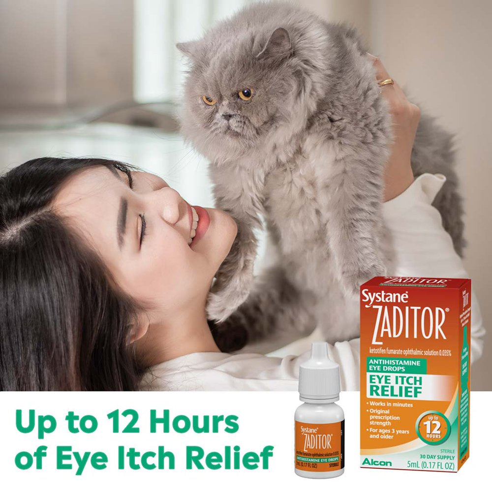 ZADITOR Antihistamine Eye Drops, Allergy Symptom Relief, 5 Ml, Twin Pack