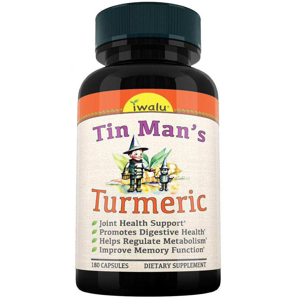 IWALU Turmeric Joint Support Supplement - Tumeric and Curcumin with Black Pepper, Turmeric Root Extract, Joint Health Support for Women & Men, Advanced Recovery for Back, Knees & Hands - 180 Capsules