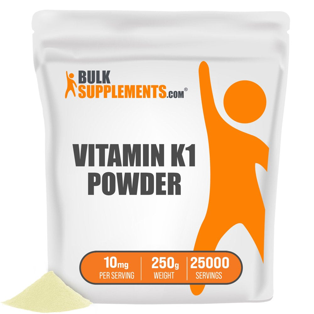 Bulksupplements.Com Vitamin K1 (1%) Powder - Vitamin K1 100 Mcg - Vitamin K Supplement - Dry Vitamin K - Vitamin K1 for Dogs (250 Grams)