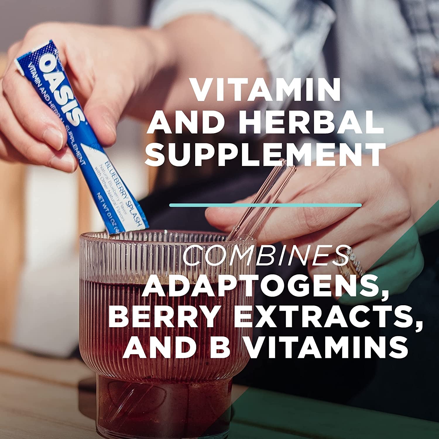 Advocare Oasis Vitamin & Herbal Supplement - for Immune & Cognitive Support - Quality Drink Mix Packets - Powdered Drink Mix Packets - Water Drink Mix Packets - Blueberry Splash - 14 Stick Packs