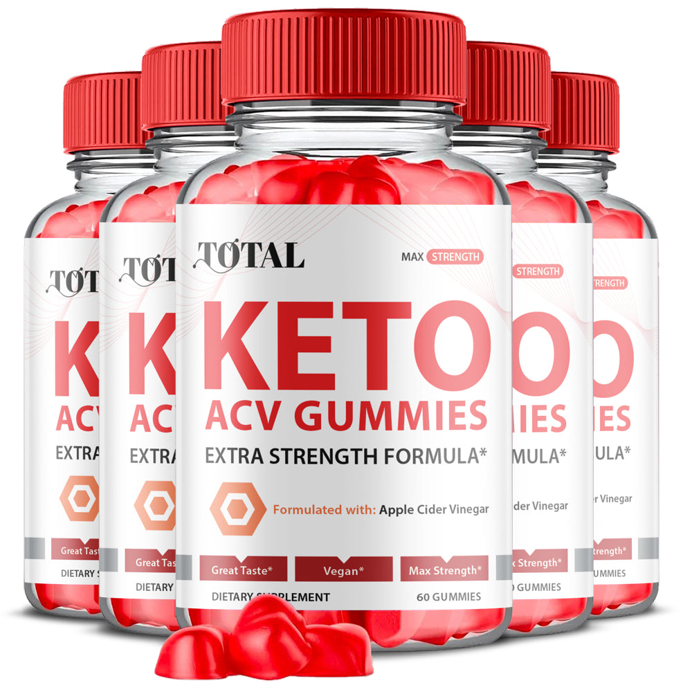 (5 Pack) Total Keto ACV Gummies - Supplement for Weight Loss - Energy & Focus Boosting Dietary Supplements for Weight Management & Metabolism - Fat Burn - 300 Gummies