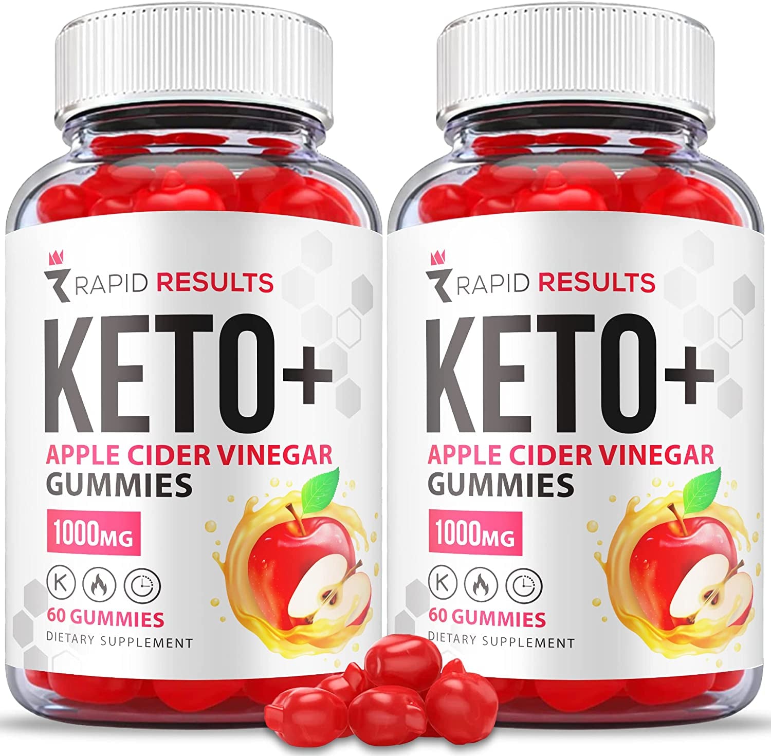 (2 Pack) Rapid Results Keto ACV Gummies - Official Formula, Vegan, Non GMO - Rapid Results Keto Gummies plus ACV, Weight Apple Loss with Apple Cider Vinegar, AVC Cider Gummy Advanced (120 Gummies)