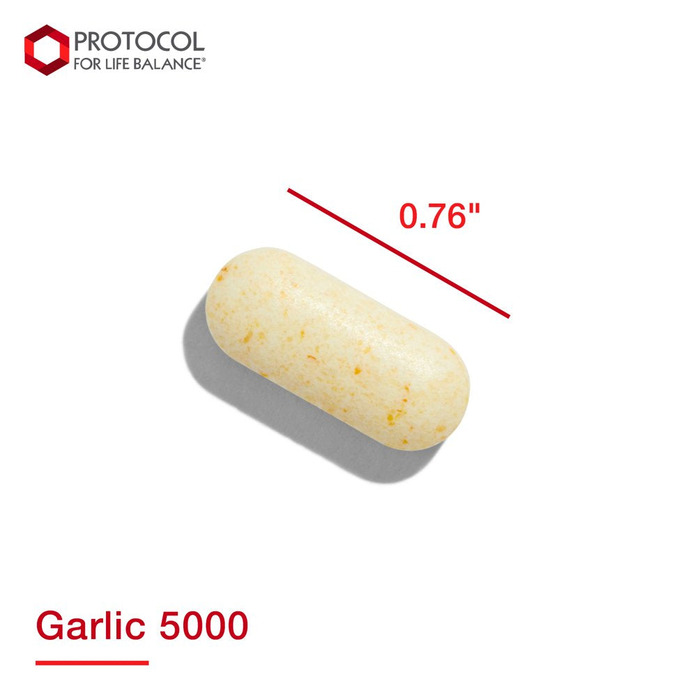 Protocol Garlic 5000 - 5,000 MCG Allicin - Enteric Coated - Odor Controlled - 90 Tabs