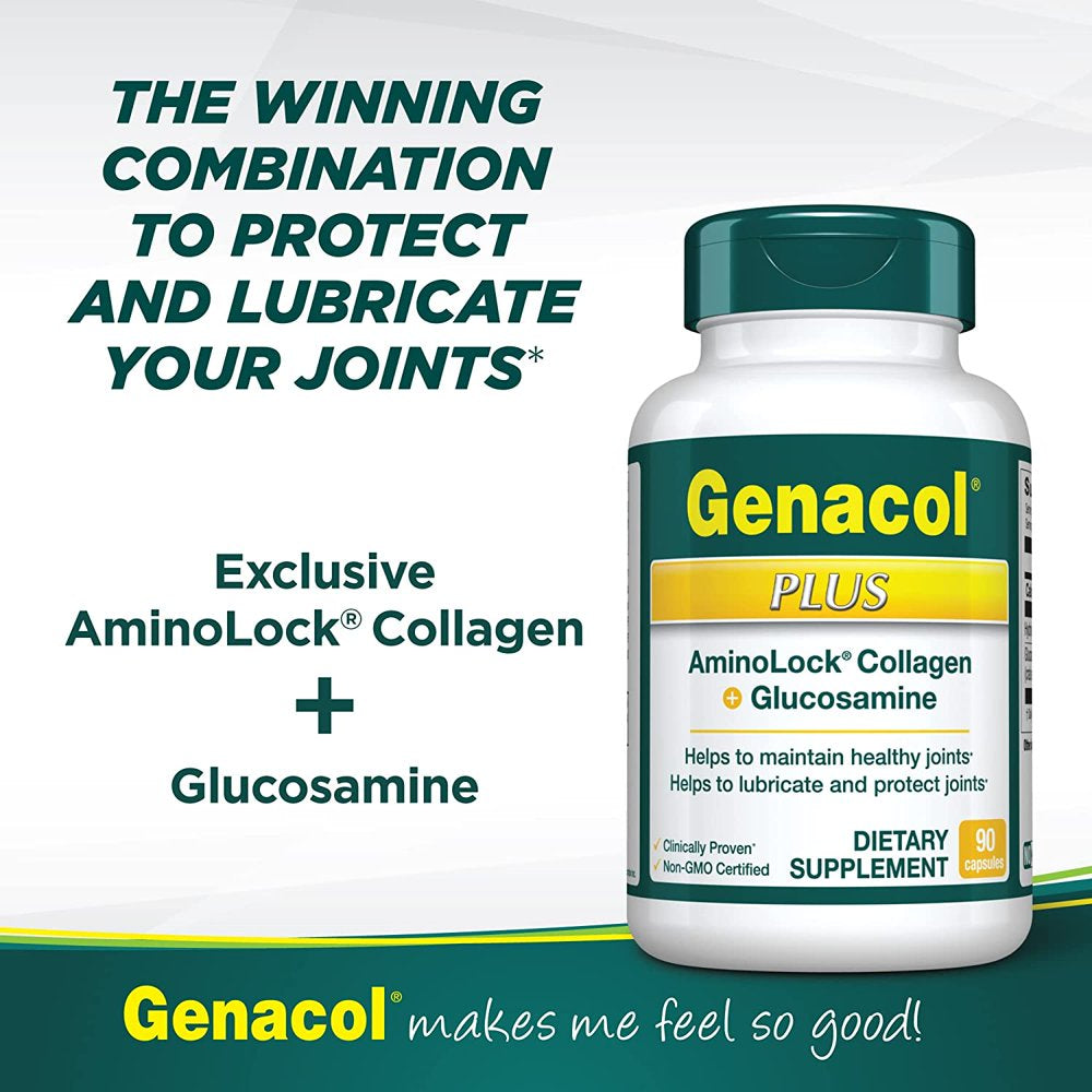 Genacol plus Joint Support Supplements with Glucosamine & Collagen | Lubricate, Protects and Maintain Healthy Joints. (90 Capsules)