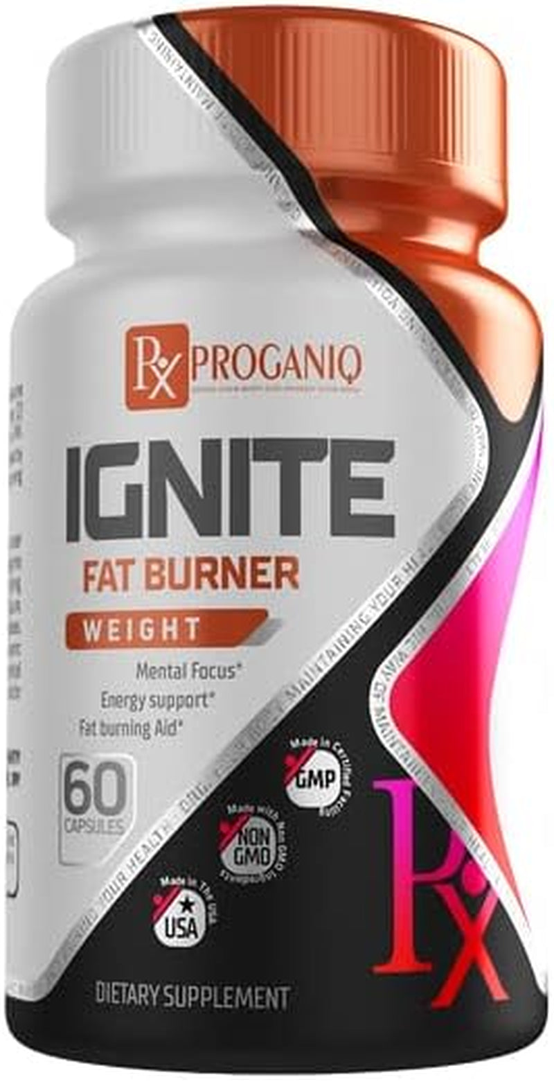 X PROGANIQ Ignite Extreme - Powerful Thermogenic for Energy & Focus, Boost Metabolism & Manage Weight, Advanced Formula for Men & Women, Enhance Your Fitness Journey - 30 Servings (60 Pills)