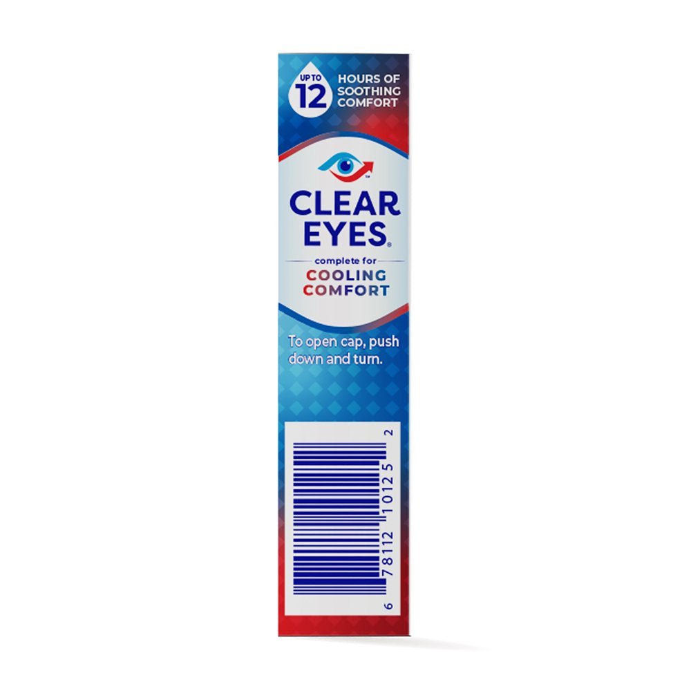 Clear Eyes Cooling Comfort Relief Lubricant Eye Drops, 0.5 Fl Oz