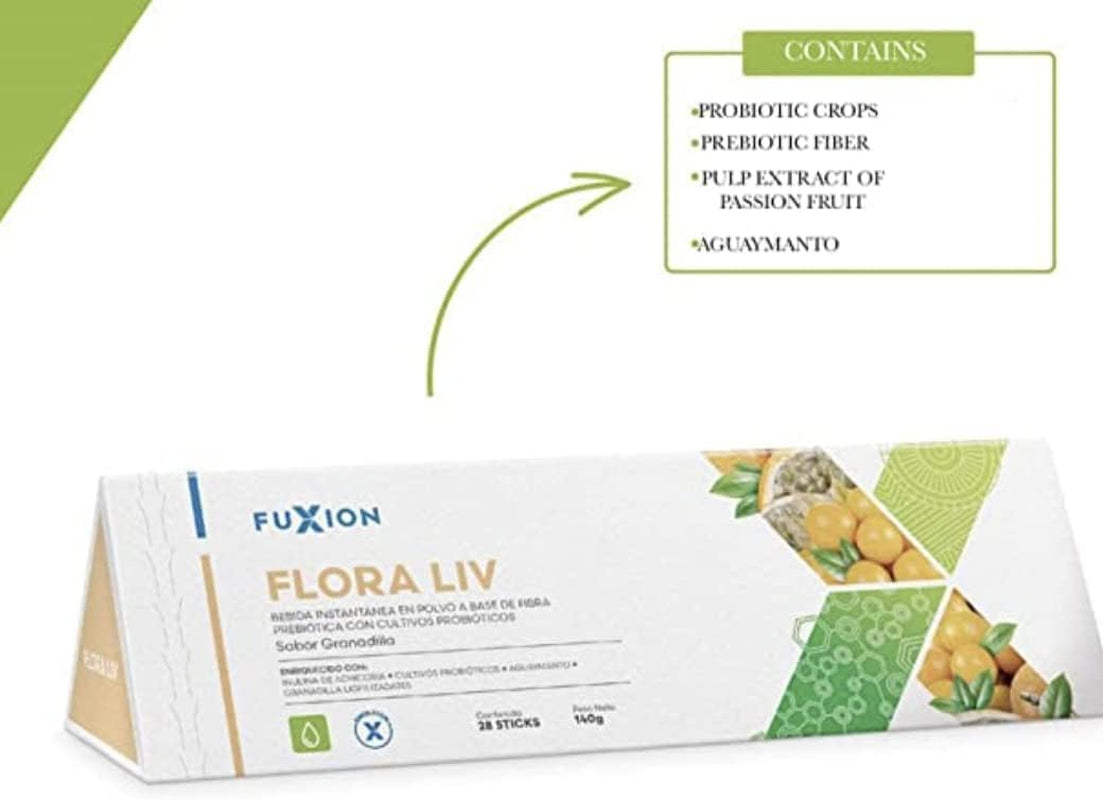 Fuxion PRUNEX1 and Flora LIV. PM/AM Colon Defense and Cleanse. 10 SACHETS of PRUNEX and 10 SACHETS of Flora LIV.