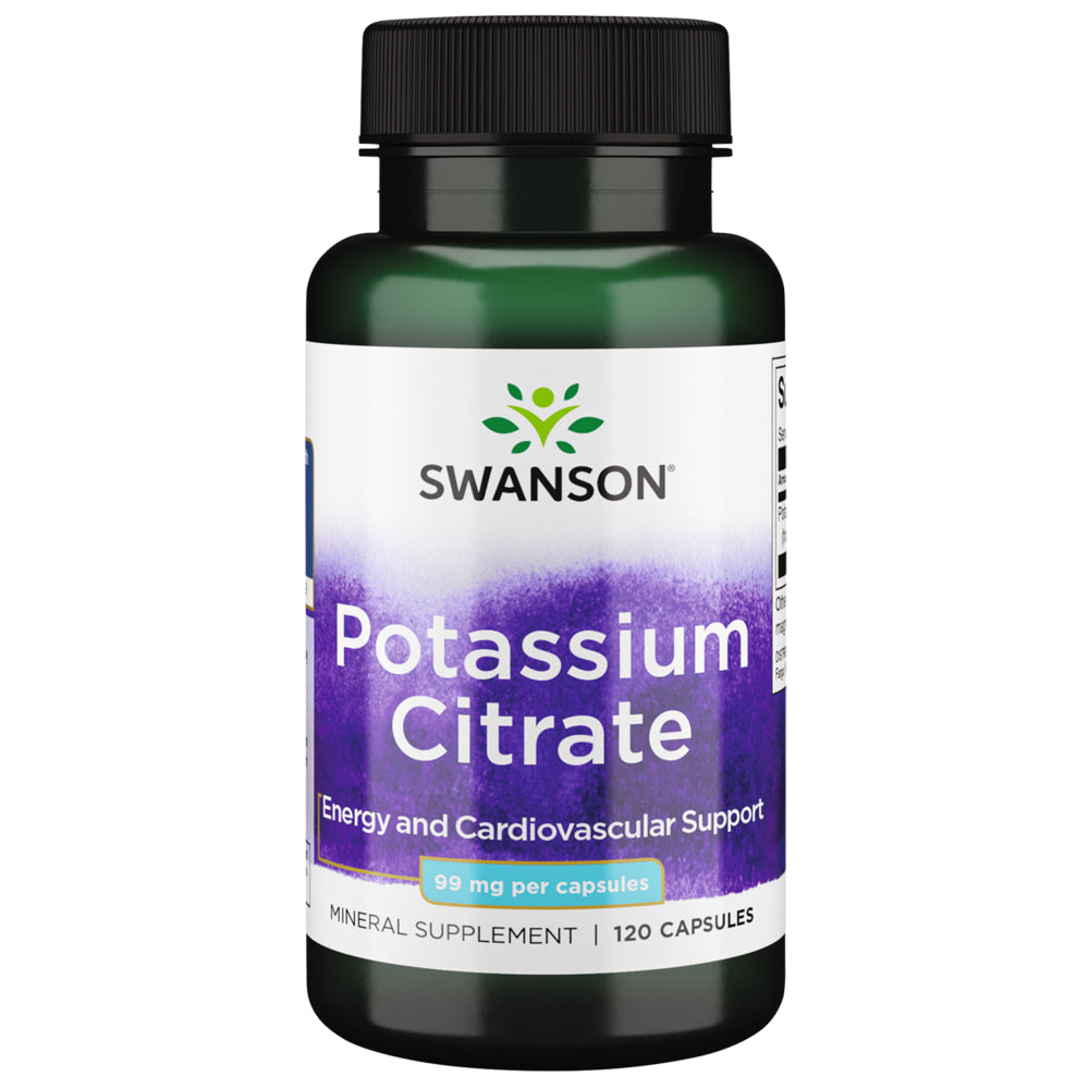 Swanson Mineral Supplements Potassium Citrate 99 Mg Capsule 120Ct