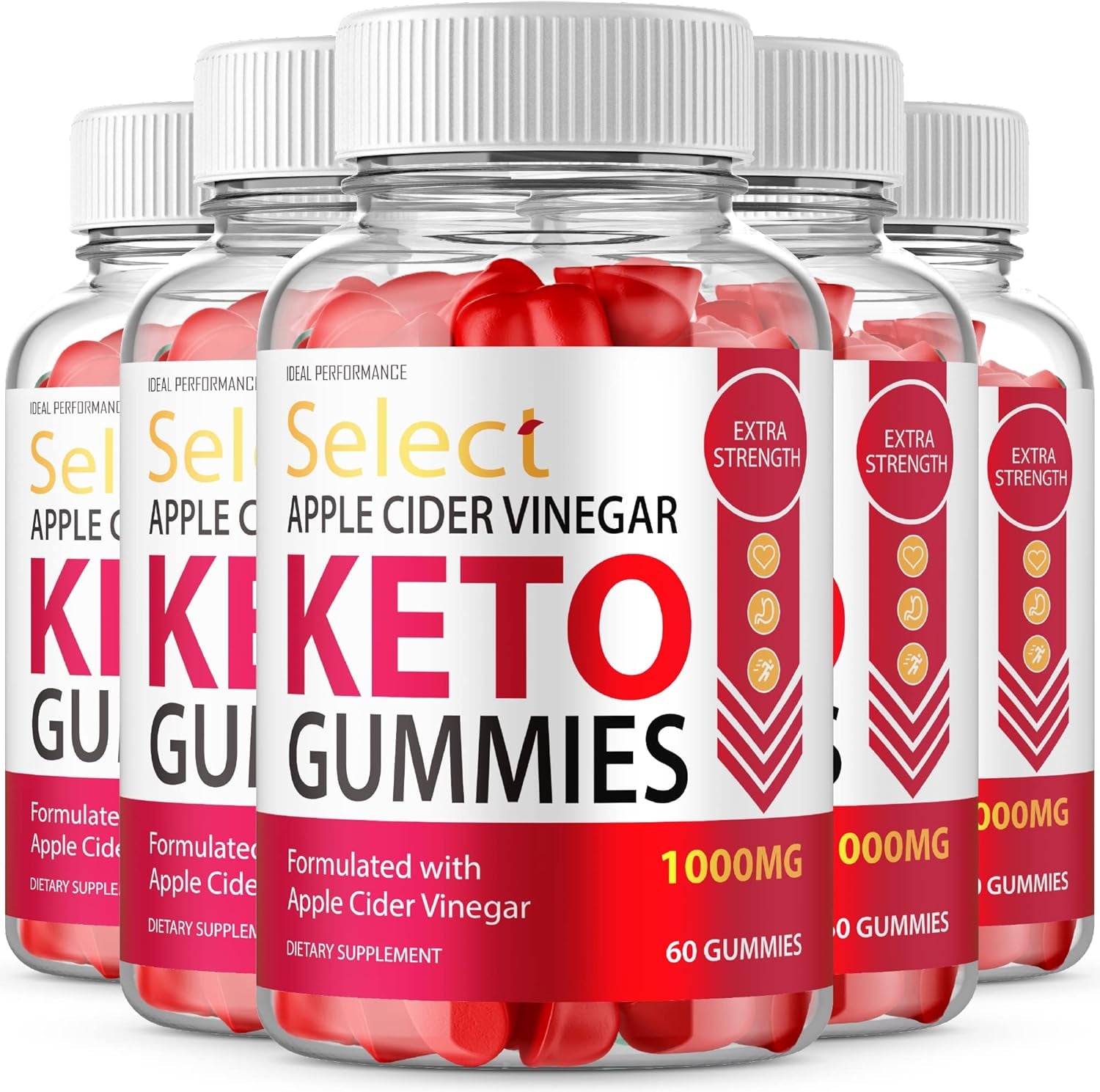 (5 Pack) Select Ketos Gummies Ketos Select ACV Ketos Gummies Supplement (300 Gummies)