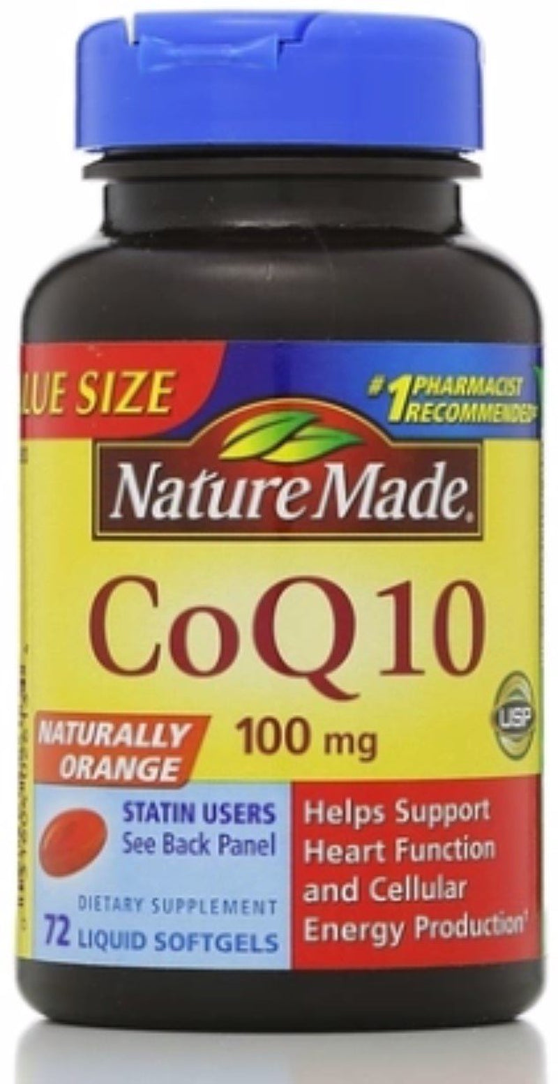 Nature Made Coq10 100 Mg Softgels, 72 Ea (Pack of 6)
