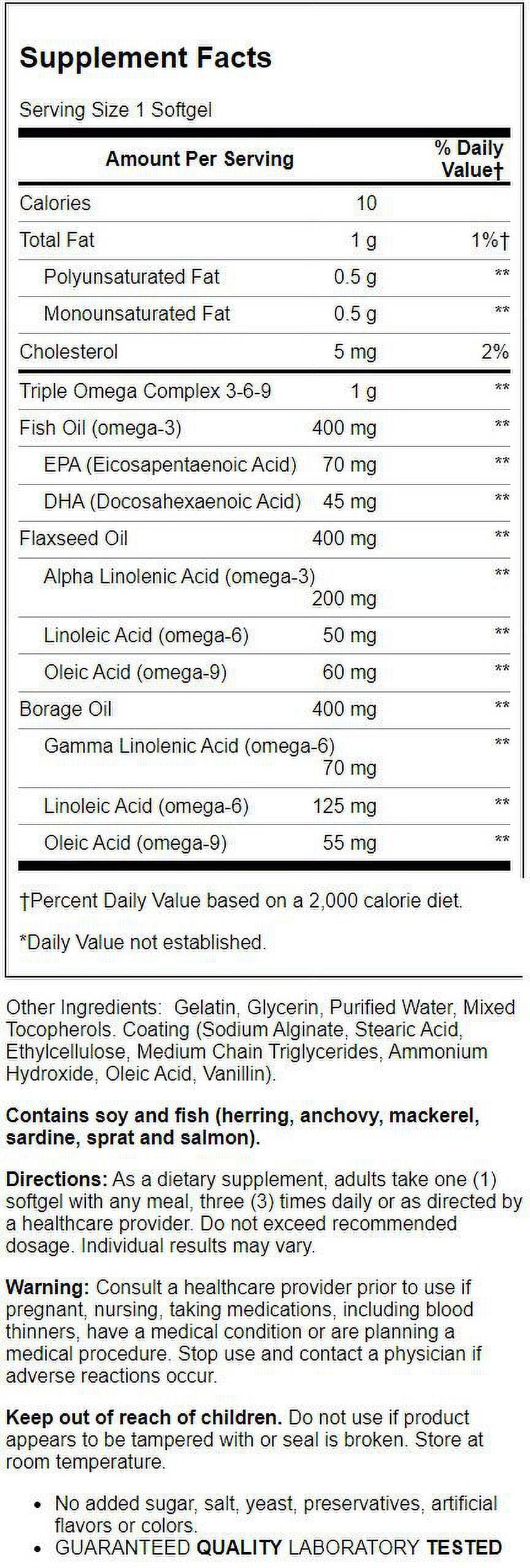 21St Century Triple Omega Complex 3-6-9 - 90 Softgels