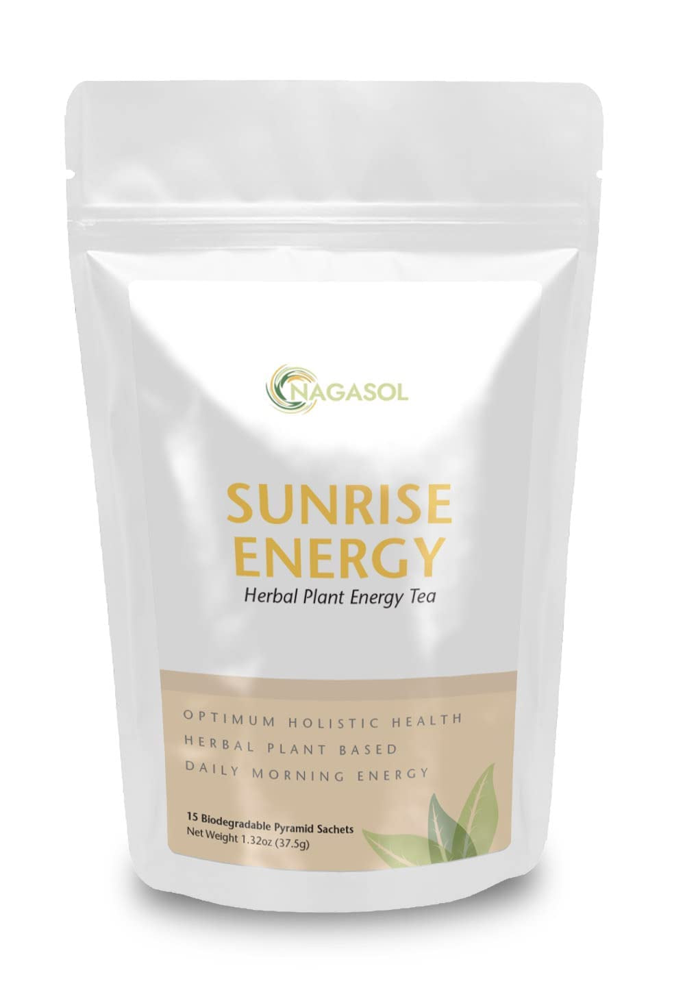 Sunrise Energy Tea with All Organic Ingredients: Honeybush, Guayusa, Ashwagandha, Rooibos, Yerba Mate, and Matcha. Super Blend for Morning Power.