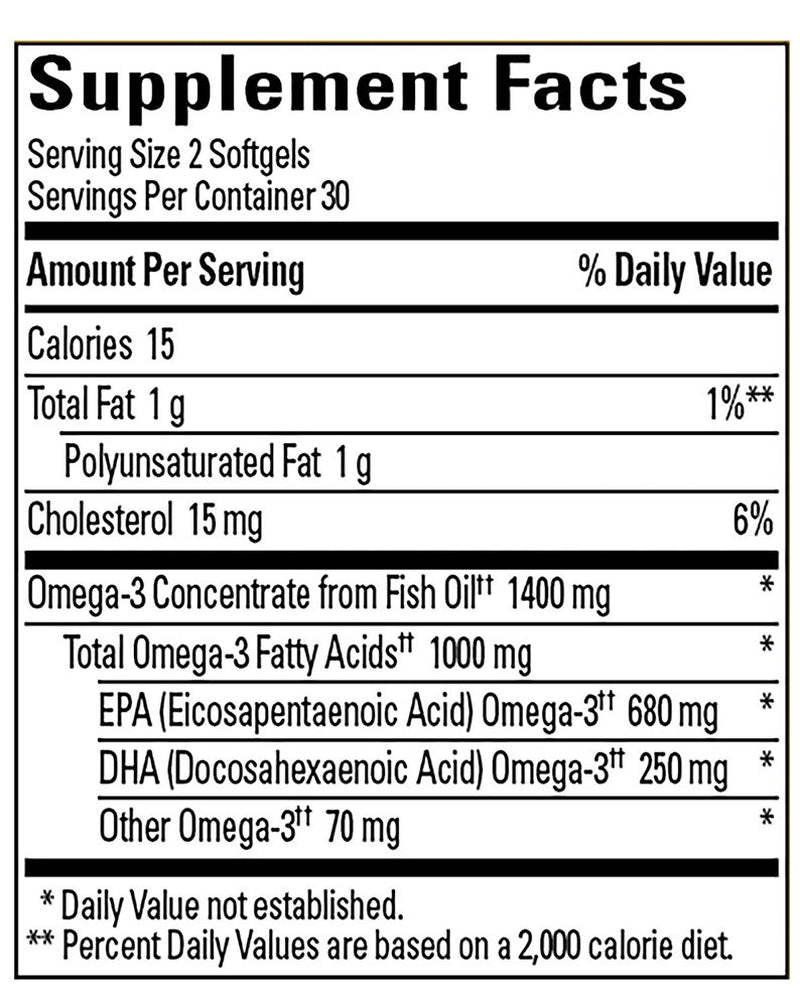Nature Made Burp-Less Omega-3 from Fish Oil Minis Softgels - 60 Ct