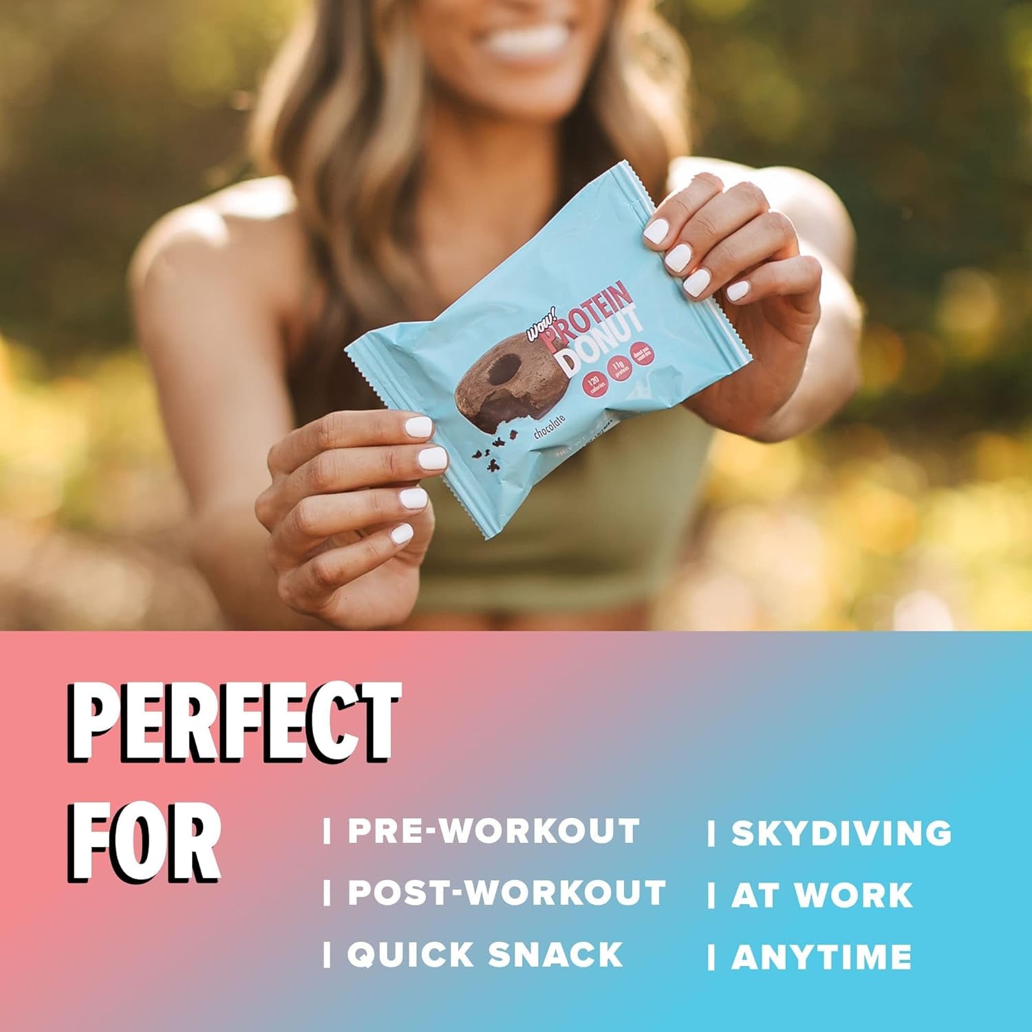 Wow! Protein Donuts, High Protein Snacks, Low Carb, Low Calorie, & Low Sugar, Healthy Snack with 11G of Protein (Chocolate, Pack of 12) (Chocolate, 12 Pack)