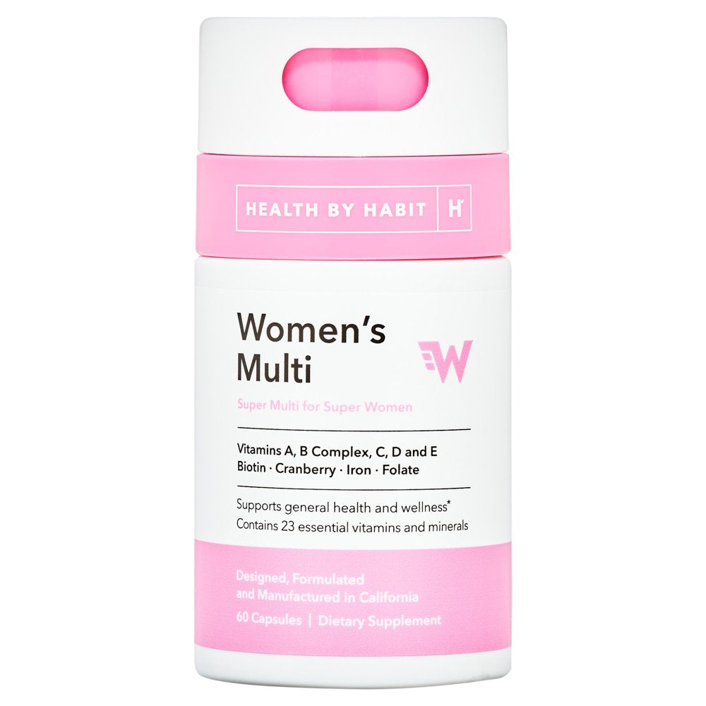 Health by Habit Multi-Vitamin for Women'S Health, Vitamin Blend, Acai, Biotin, 60 Capsules