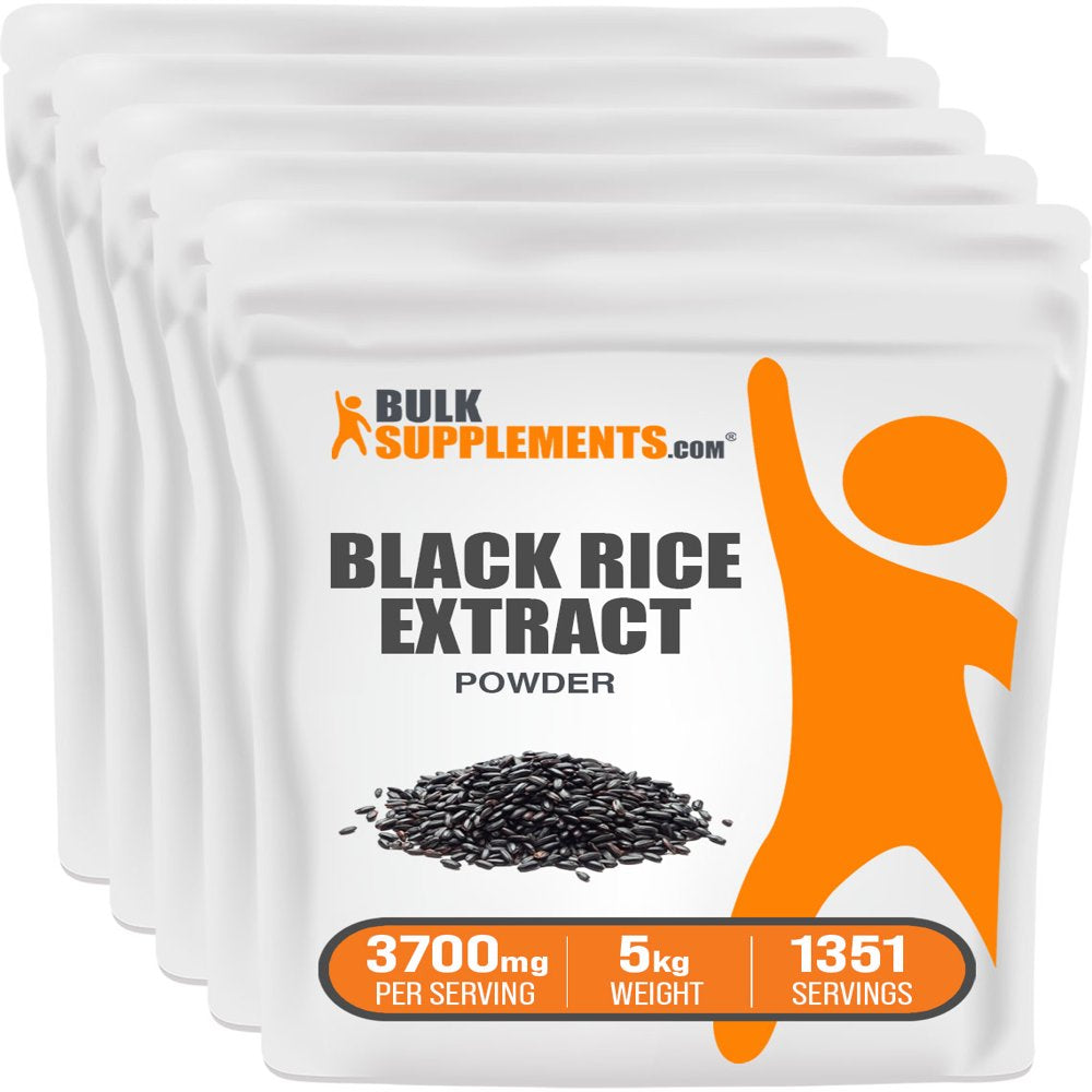 Bulksupplements.Com Black Rice Extract Powder, 3700Mg - Natural Fiber Supplement for Heart & Vision Support (5KG - 1350 Serv)