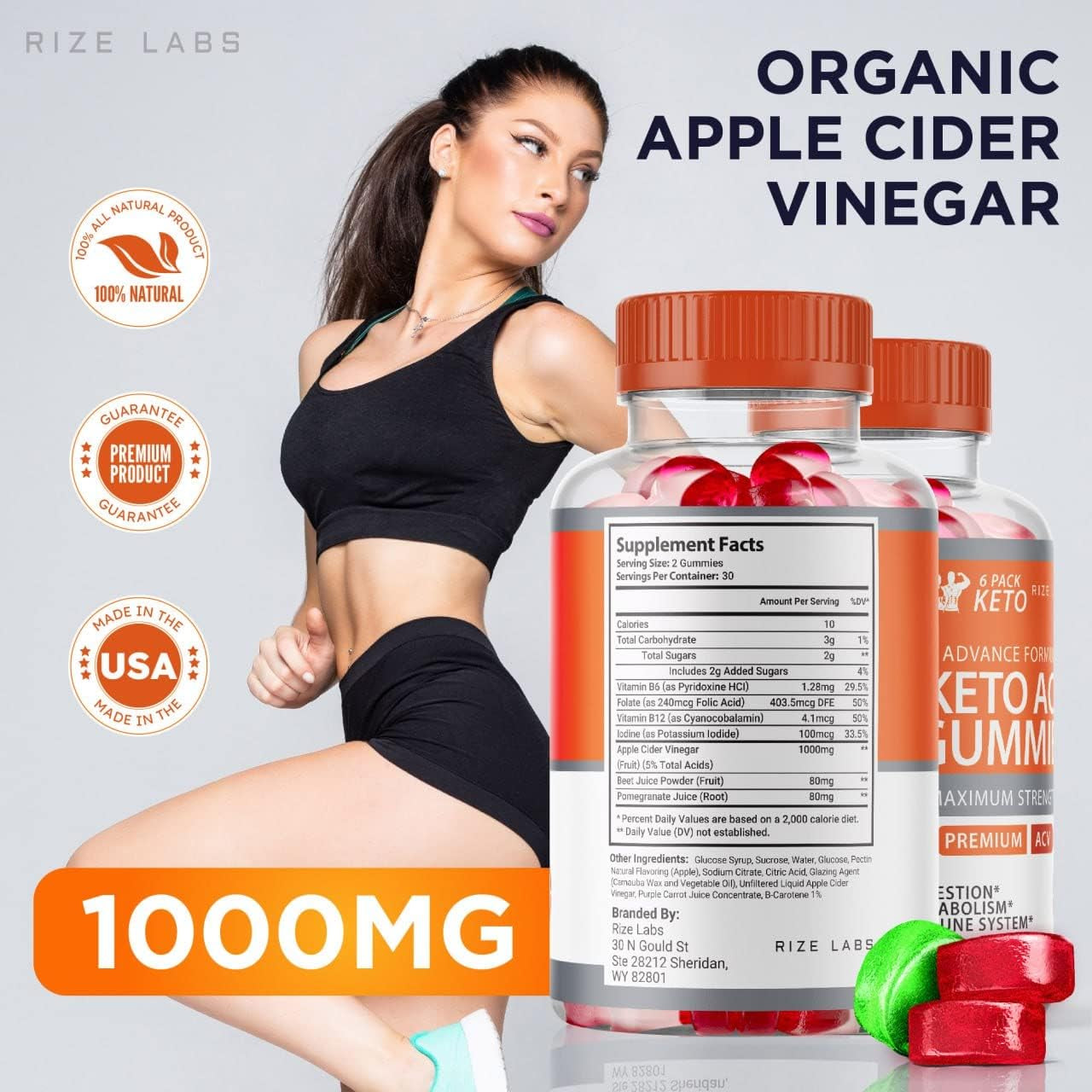 (5 Pack) 6 Pack Keto Advanced Formula ACV Gummies 6 Pack Keto Gummies 6 Pack Keto ACV Gummies (300 Gummies)