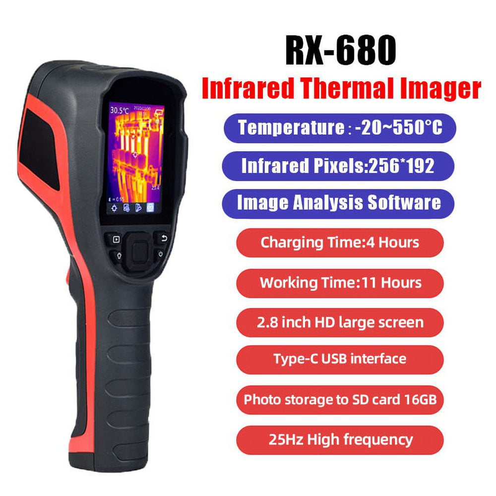 A-BF RX-680 Industrial Thermal Imaging Camera for Repair Infrared Thermal Imager 256*192 Pixels Home Heat Detection -20°C~550°C