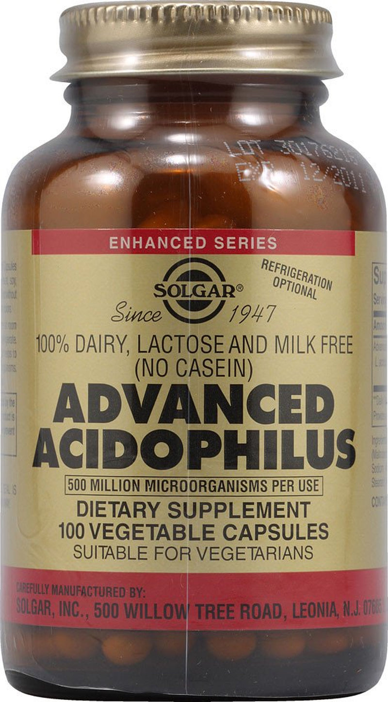 Solgar Advanced Acidophilus -- 100 Vegetable Capsules