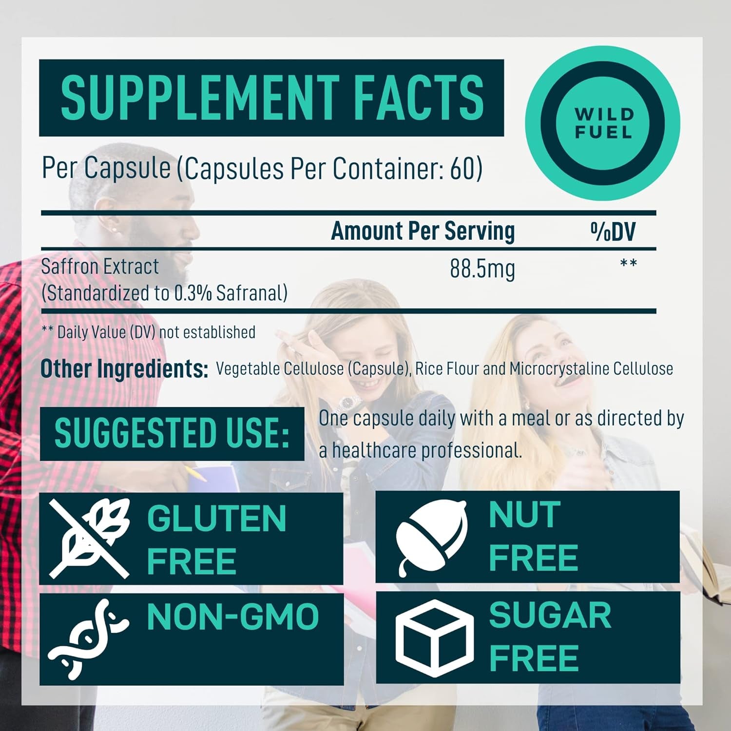 WILD FUEL Appetite Suppressant and Saffron Extract Capsules Bundle