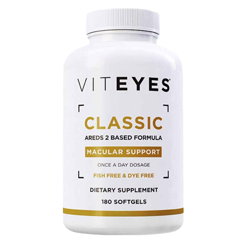 Viteyes Classic AREDS 2 Macular Health Formula Softgels, Eye Health Vitamin for Vision Protection, 180 Capsules, Classic Softgel 180 Count (Pack of 1)