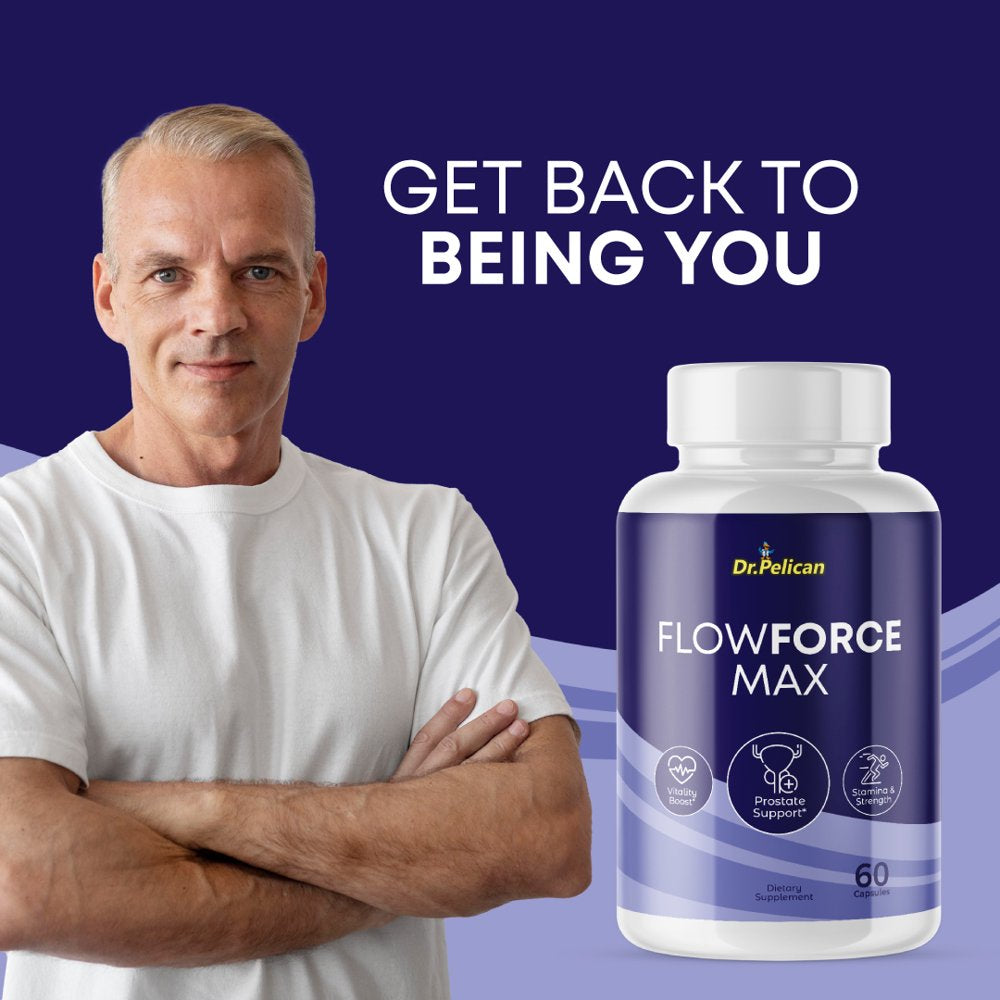 Flowforce Max- Prostate Support- 2 Bottles- 120 Capsules- Dr. Pelican