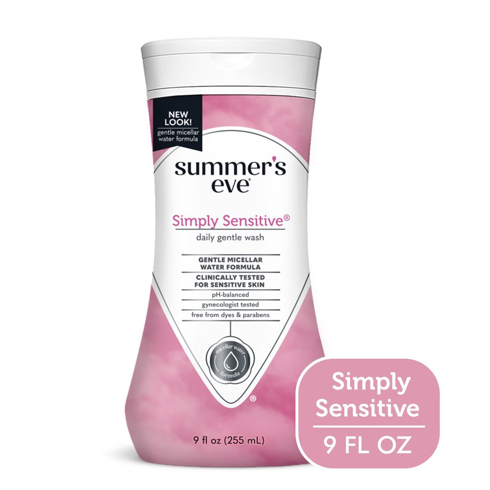 Summer’S Eve Simply Sensitive Daily Feminine Wash, Removes Odor, Ph Balanced, 9 Fl Oz