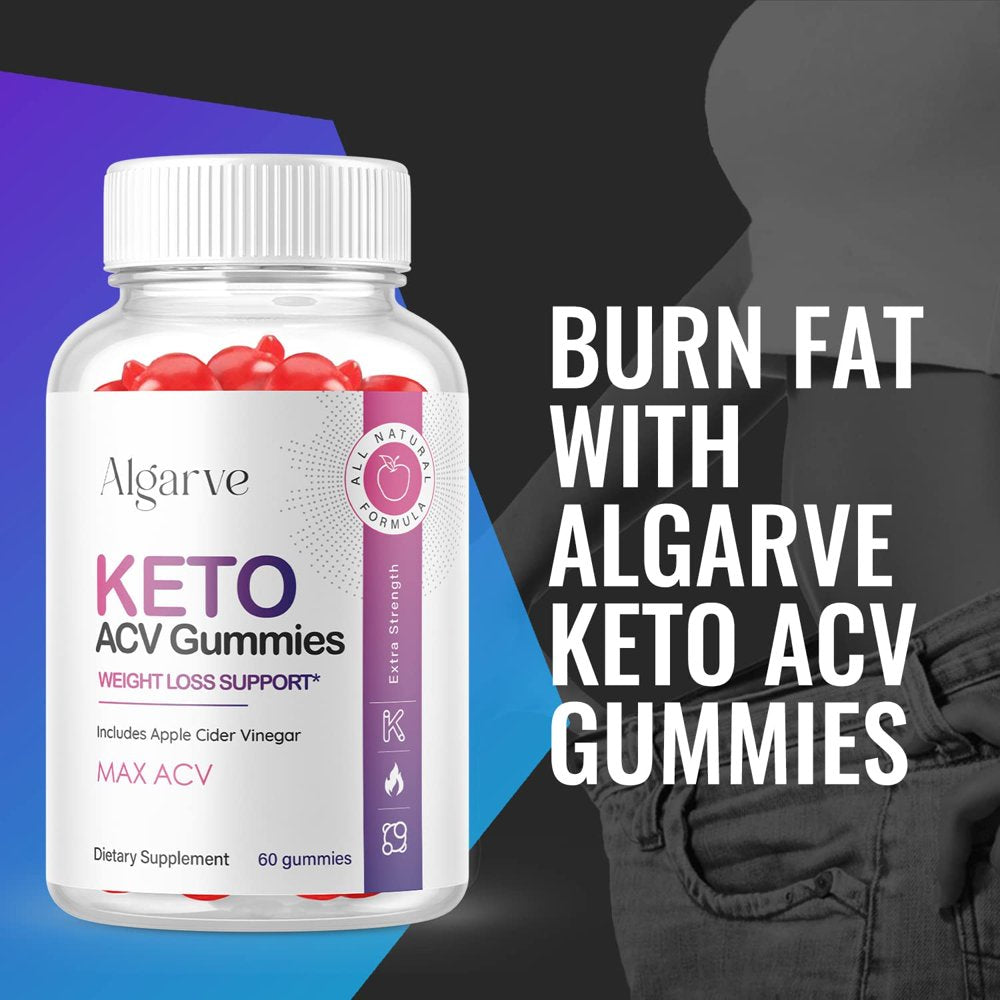 (5 Pack) Algarve Keto ACV Gummies - Supplement for Weight Loss - Energy & Focus Boosting Dietary Supplements for Weight Management & Metabolism - Fat Burn - 300 Gummies