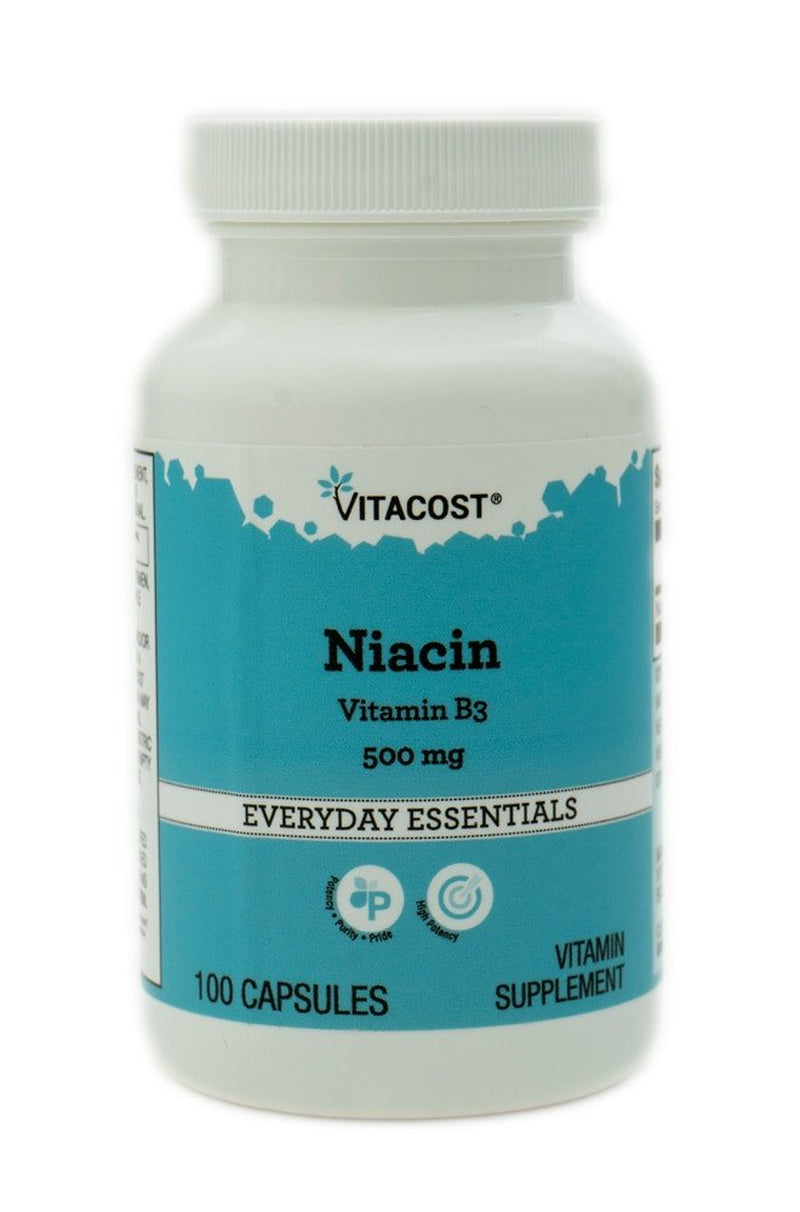 Niacin - Vitamin B3 -- 500 Mg - 100 Capsules