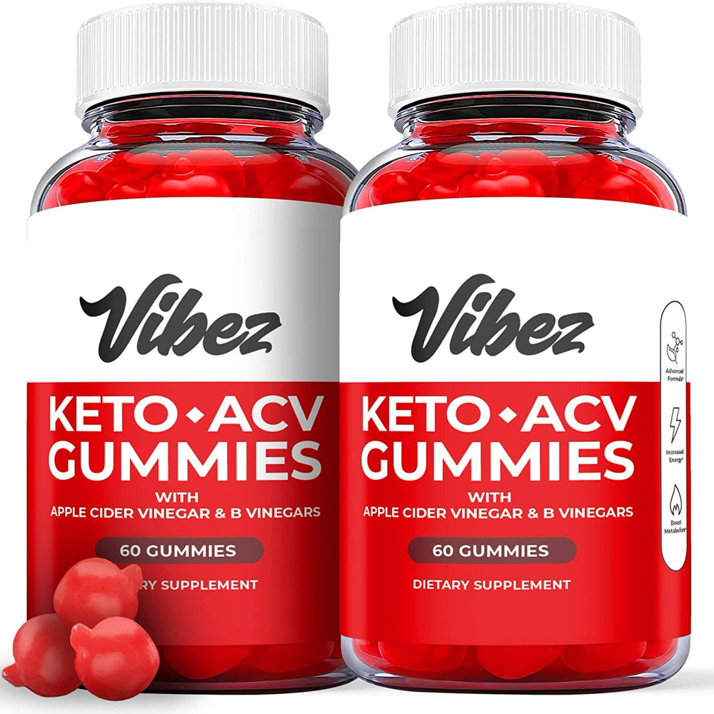 (2 Pack) Vibez Keto ACV Gummies - Supplement for Weight Loss - Energy & Focus Boosting Dietary Supplements for Weight Management & Metabolism - Fat Burn - 120 Gummies