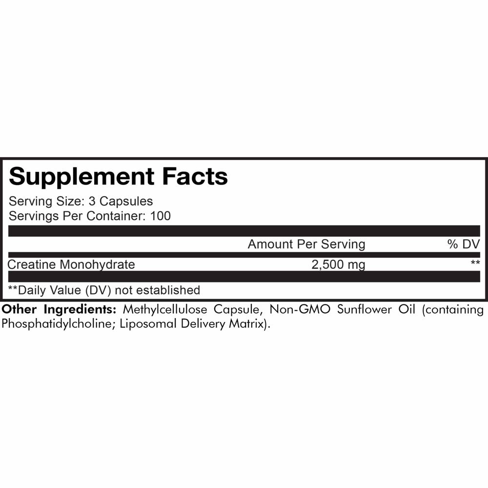 Codeage Liposomal Creatine Monohydrate Capsules, Micronized Creatine 2500Mg Sports Nutrition, 300 Ct