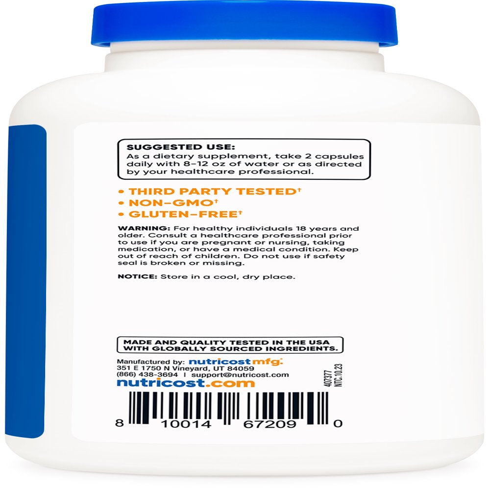 Nutricost Magnesium+ Extra Strength 420Mg, 240 Capsules - 120 Servings. Magnesium Glycinate, Oxide - Non-Gmo, Gluten Free, Vegan Friendly