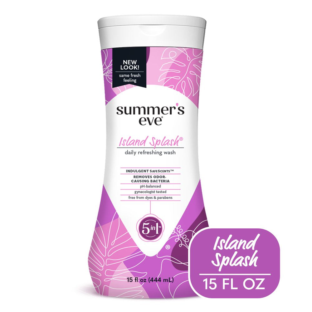 Summer’S Eve Island Splash Daily Feminine Wash, Removes Odor, Ph Balanced, 15 Fl Oz