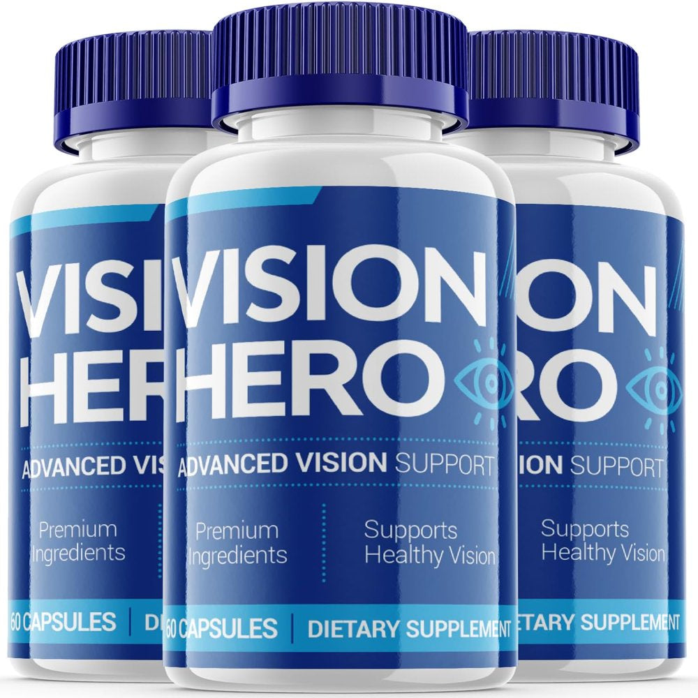 (3 Pack) Vision Hero - Revolutionary Advanced Vision Matrix Formula - Supports Healthy Vision - Dietary Supplement for Eyes Sight - 180 Capsules