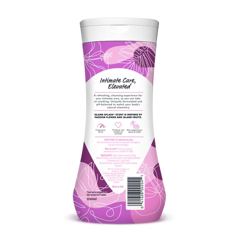 Summer’S Eve Island Splash Daily Feminine Wash, Removes Odor, Ph Balanced, 15 Fl Oz