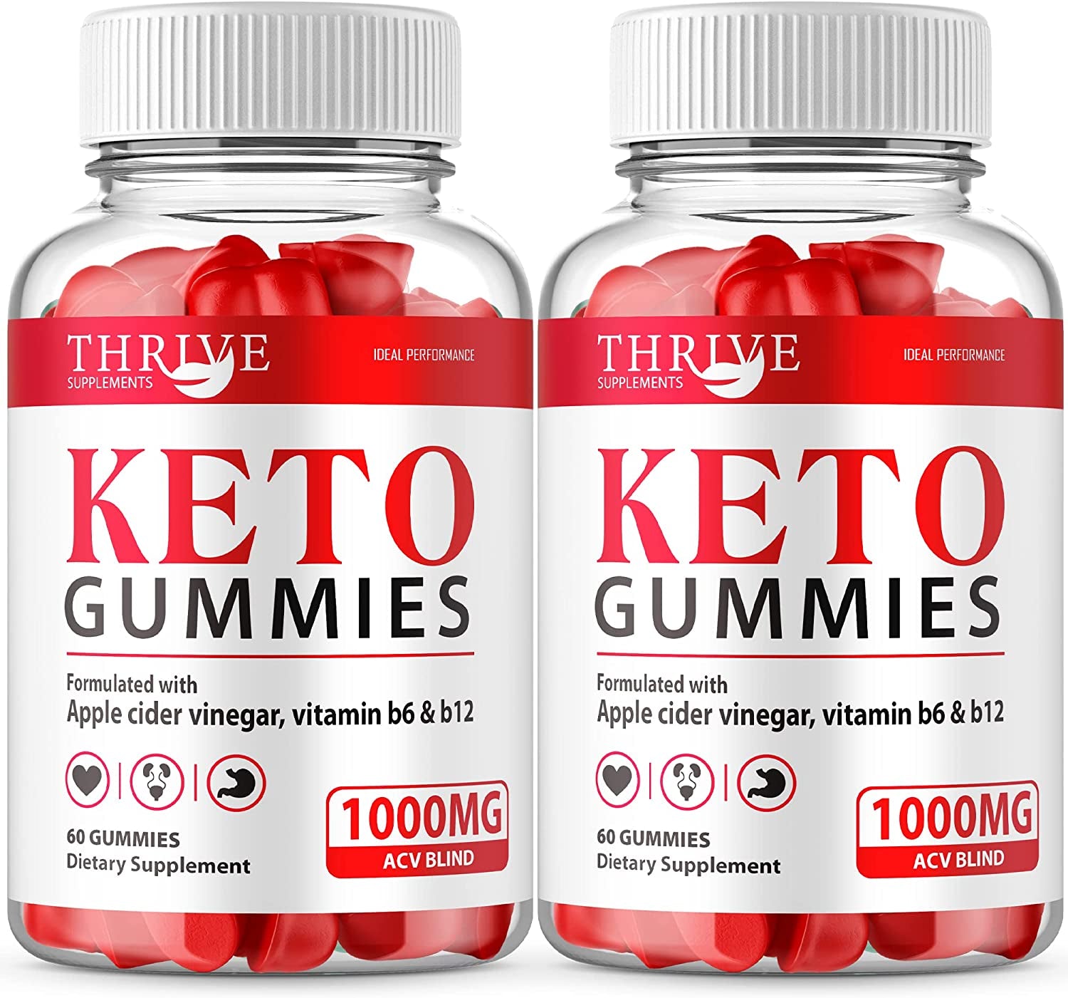 (2 Pack) Thrive Ketos Gummies Thrive Ketos ACV Gummies Thrive Ketos Gummy Bears (120 Gummies)